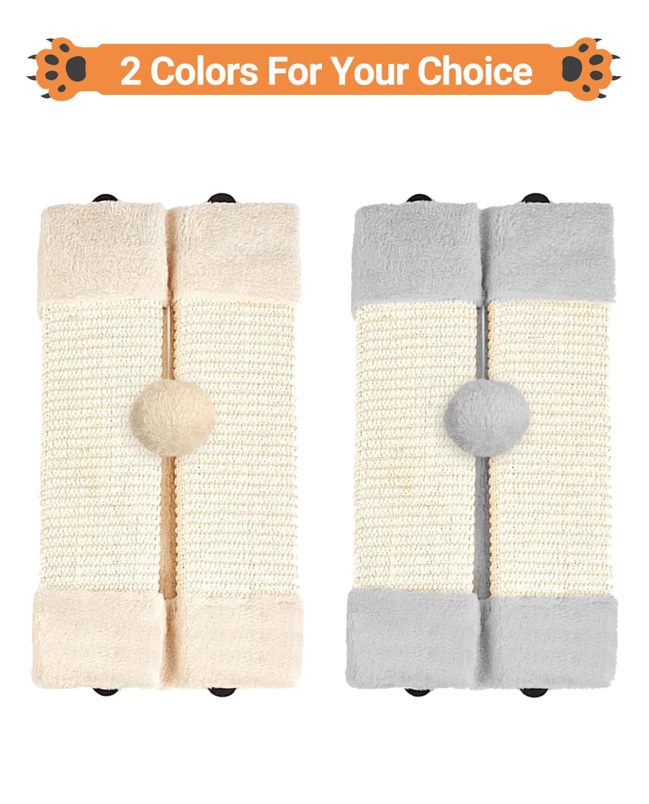 BNOSDM beige corner wall scratcher on wooden stairs blends with decor and offers versatile placement