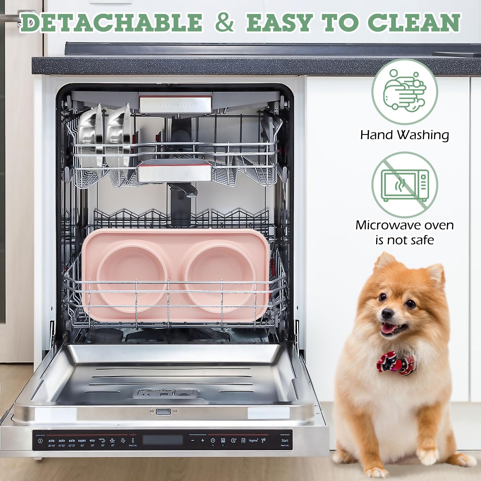 BNOSDM dishwasher-safe bowls image communicates easy cleaning after meals