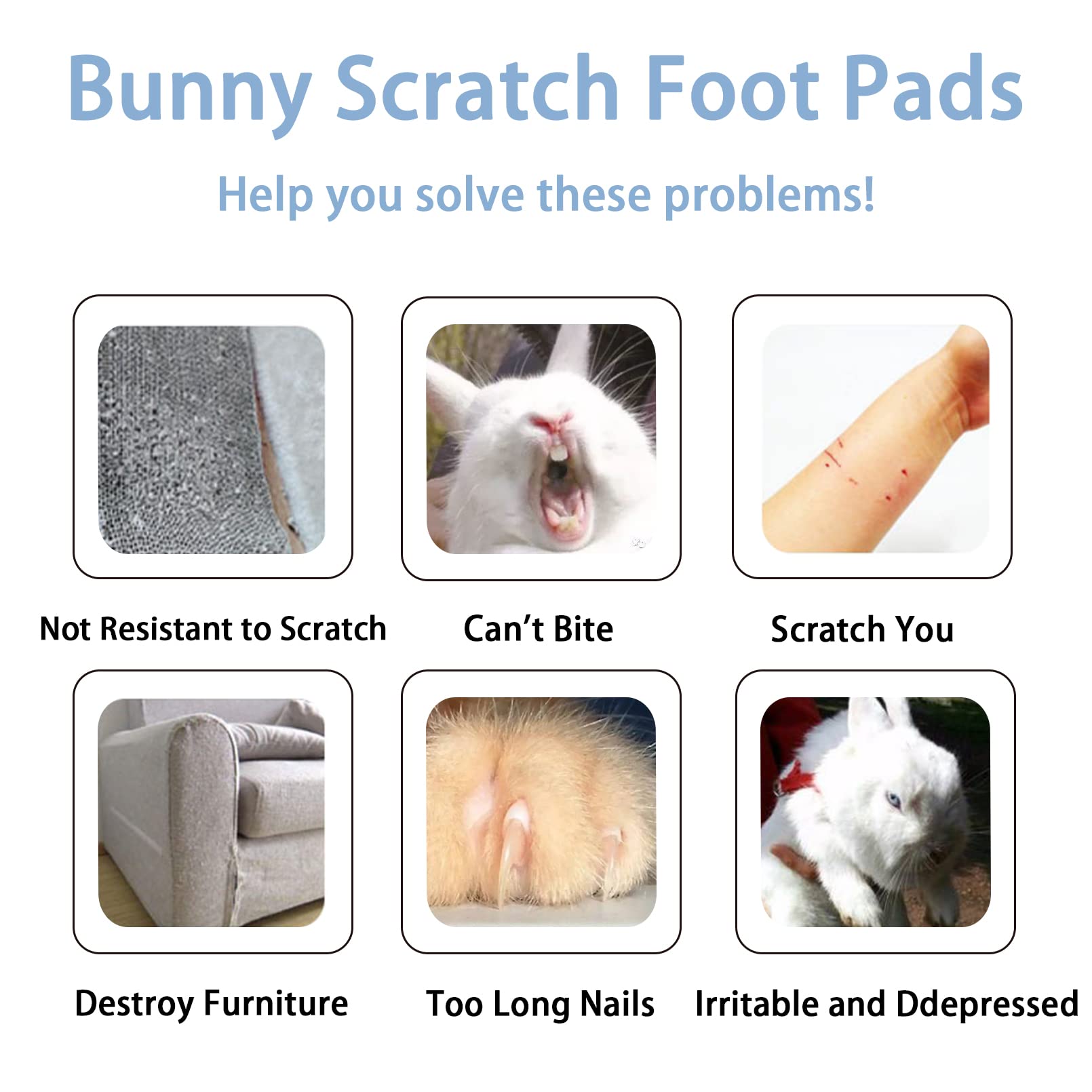 BNOSDM bunny scratching board in cage promotes safe scratching