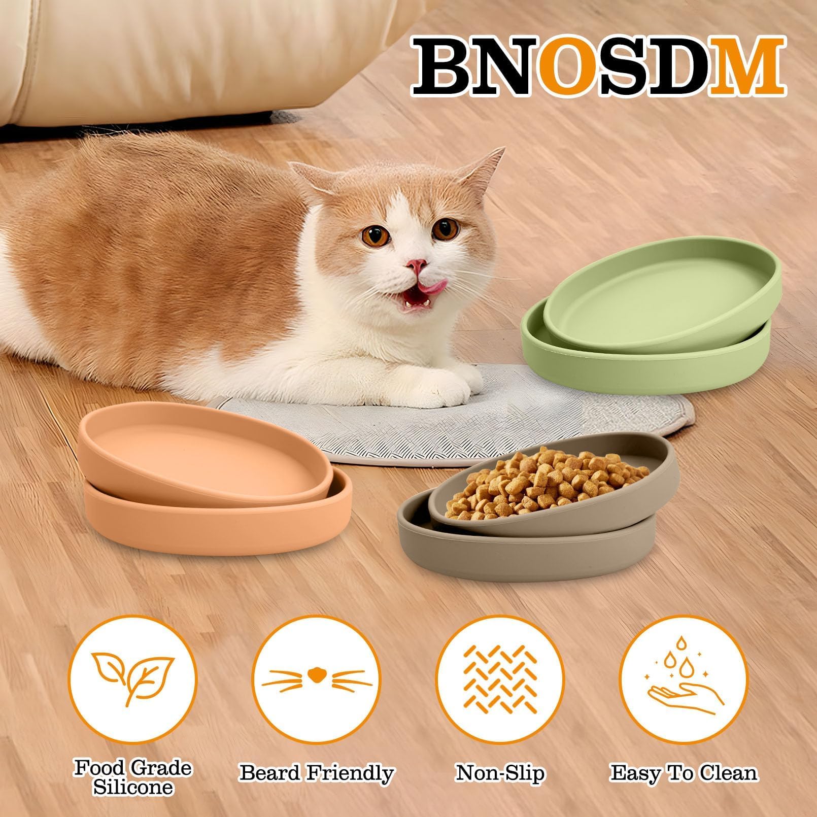 BNOSDM two-pack bowls suit cats small dogs and rabbits