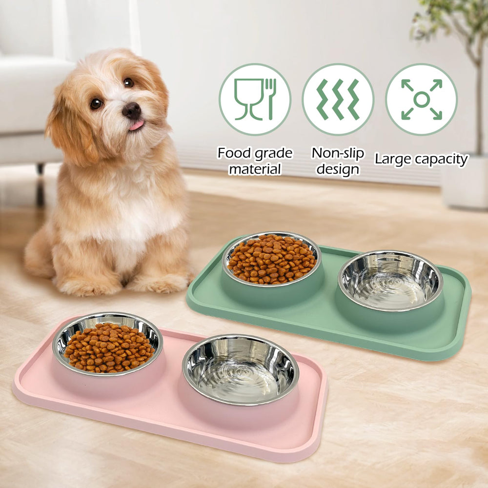 BNOSDM bowls measure 15.35 x 7.87 x 1.57 inches for small pets