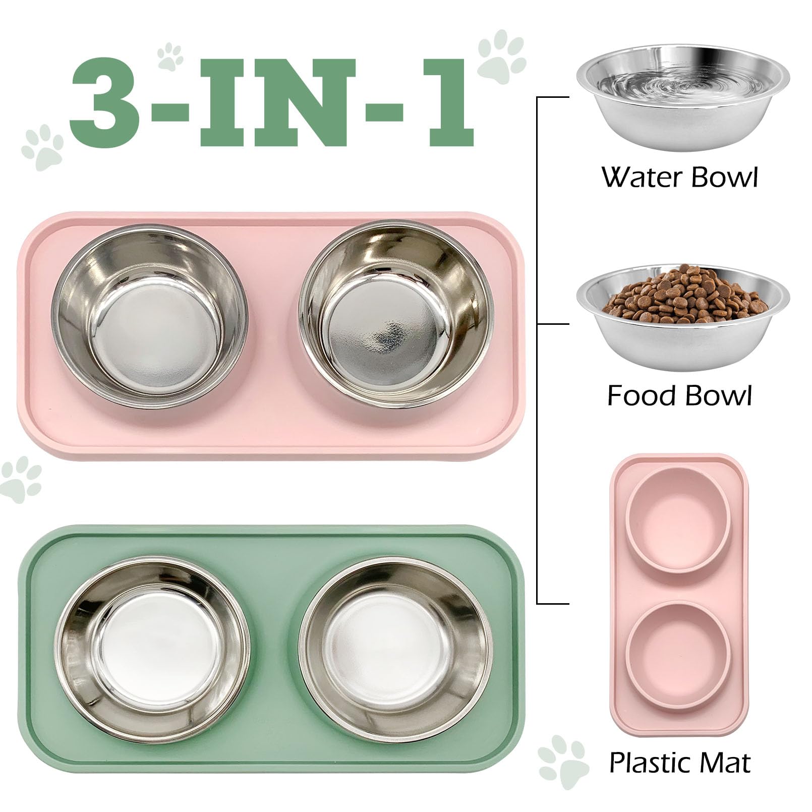 BNOSDM non-slip bowl mats prevent spills during feeding