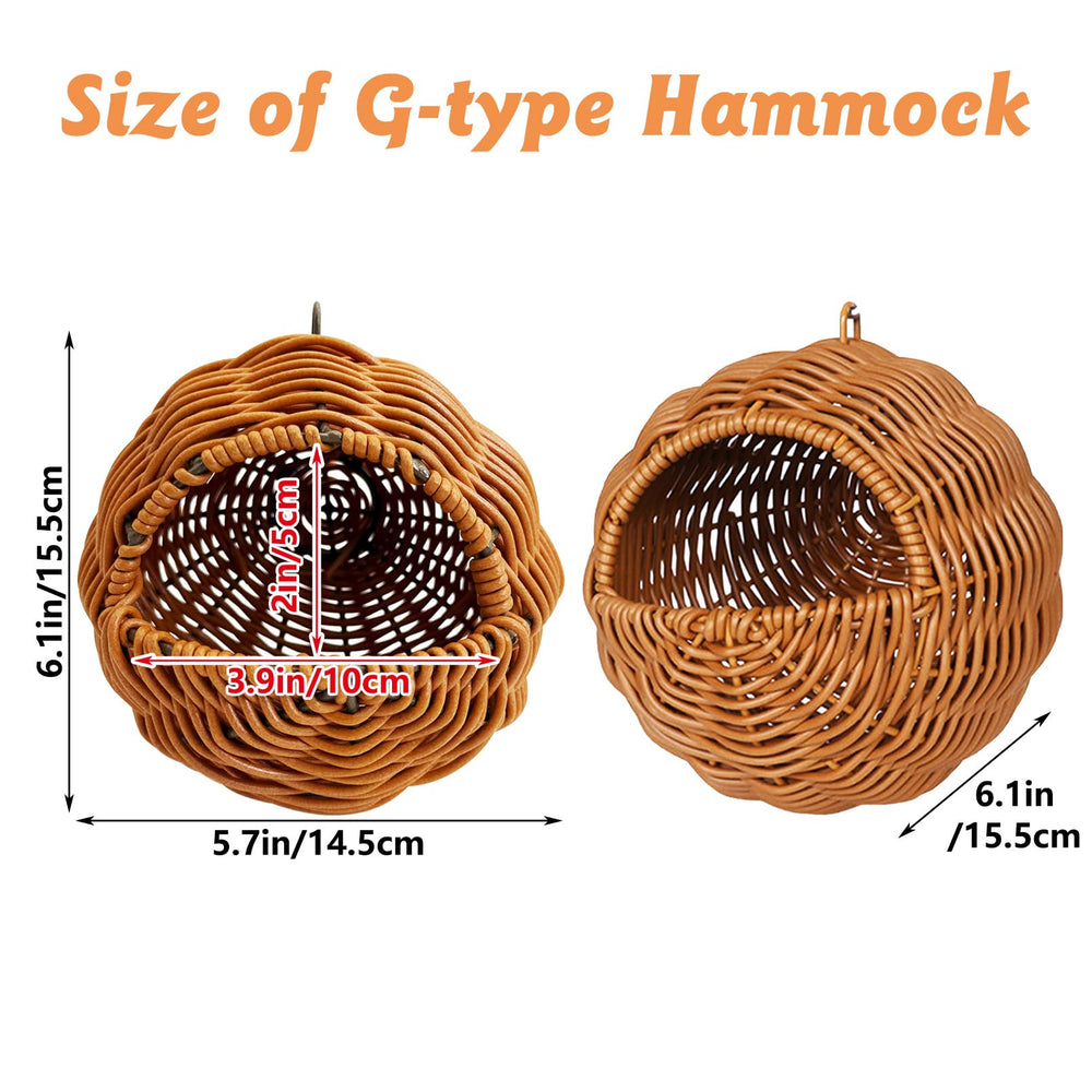 BNOSDM parrot nesting house round weave forms safe resting space for small birds.