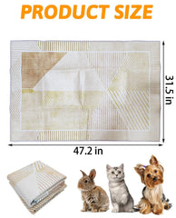 BNOSDM rabbit rugs in use inside a cage provide slip-free play area.