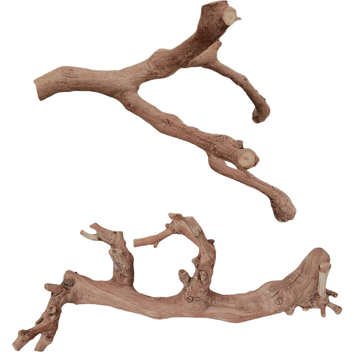 BNOSDM reptile wood branch pair pack for terrarium setup provides natural climbing decor.