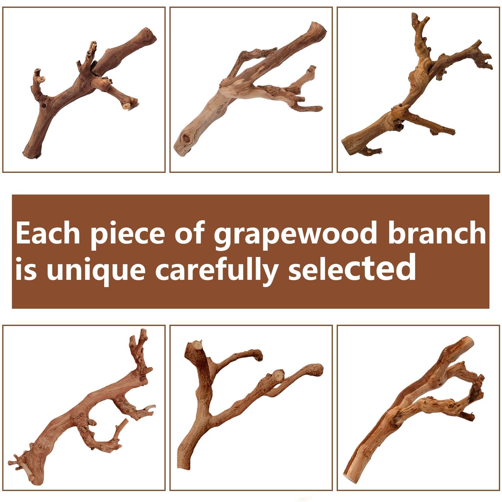 BNOSDM reptile wood branch safe material emphasizes pet-friendly habitat decor.