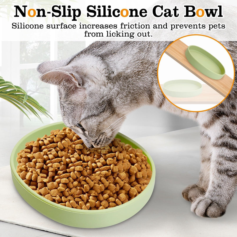 BNOSDM silicone pet bowls two-pack ideal for dry or wet food