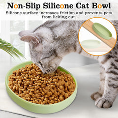 BNOSDM silicone pet bowls two-pack ideal for dry or wet food