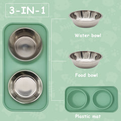 BNOSDM stainless-steel bowls close-up highlighting durable, easy-clean construction.