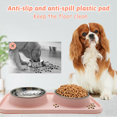 BNOSDM stainless-steel bowls closeup highlights durable design for long-lasting pet meals