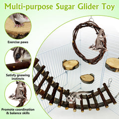 BNOSDM Sugar Glide perch enhances gripping and daily enrichment in small pets.