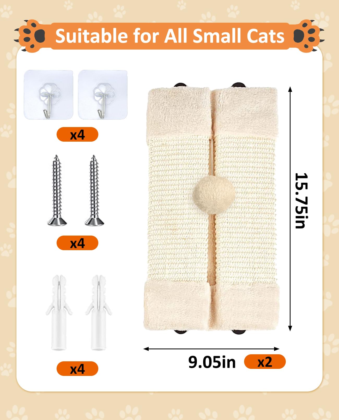 BNOSDM wall-mounted corner scratchers installation kit demonstrates easy secure mounting