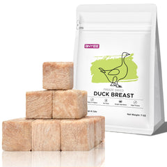 BNYEE packaging shows a single-ingredient freeze-dried duck treat for training