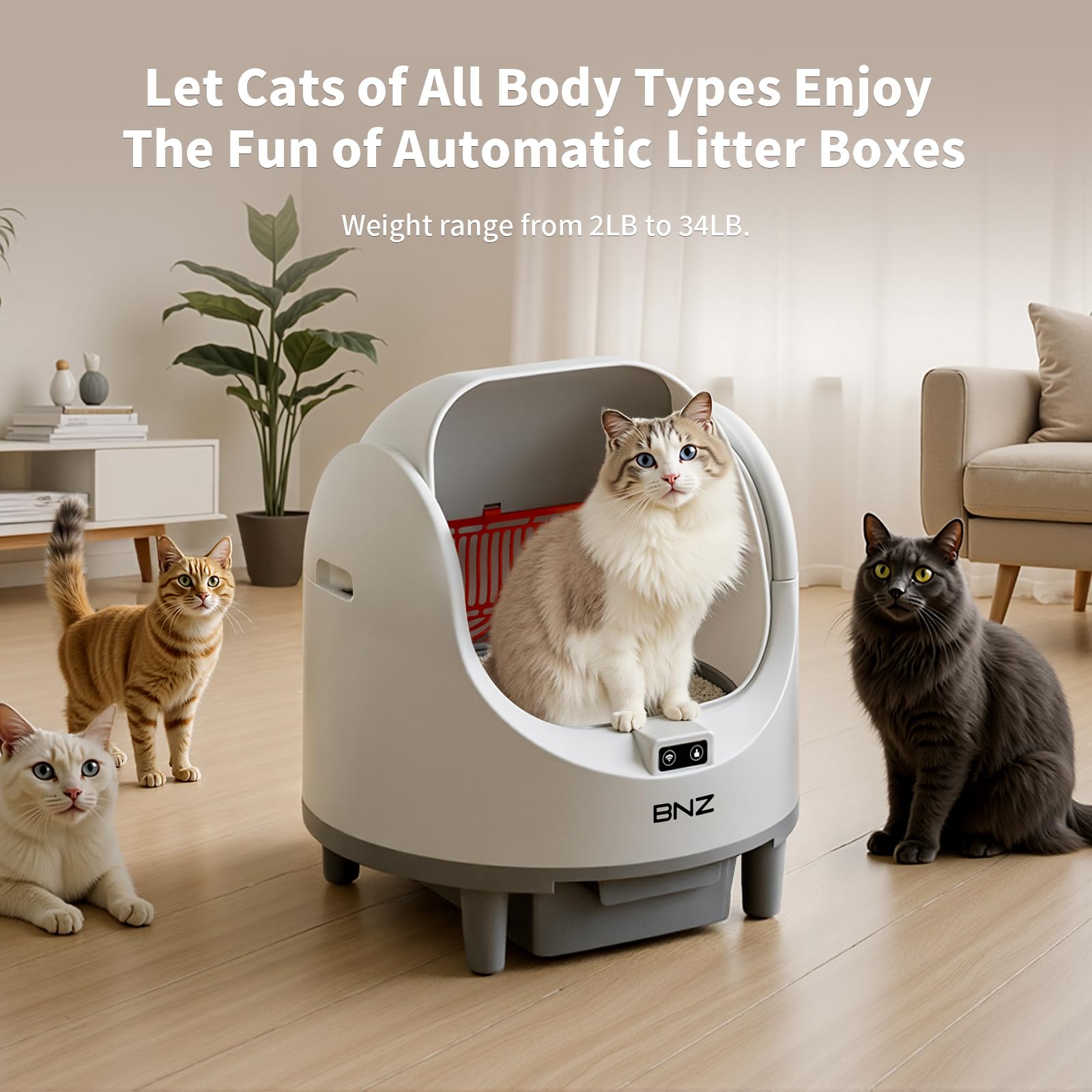 BNZ easy-clean removable tray for fast, low-effort maintenance.