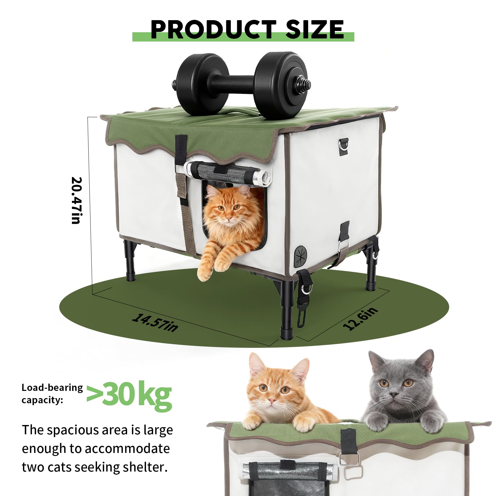 BNZ Indestructible heater in use highlights winter warmth for outdoor cats