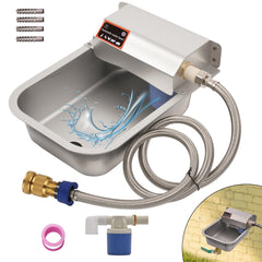 Boajf automatic dog water bowl with drainage valve for easy cleaning and maintenance.