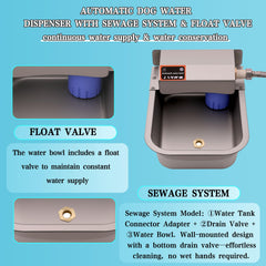 Boajf auto waterer float valve enables efficient refill and water savings.