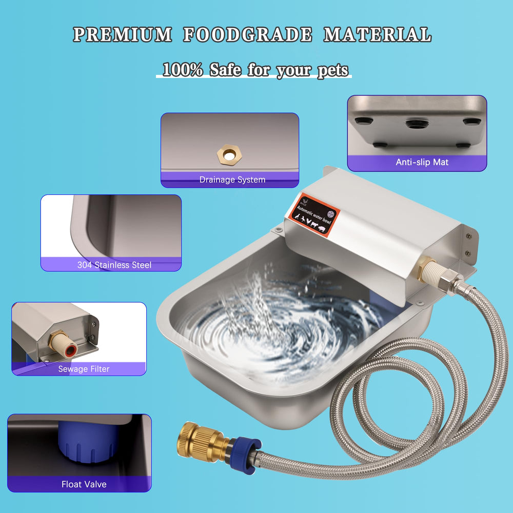 Boajf hose quick connector enables easy attachment to water sources.