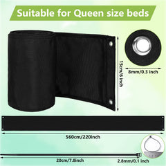 Boao zip ties included secure the blocker around bed legs