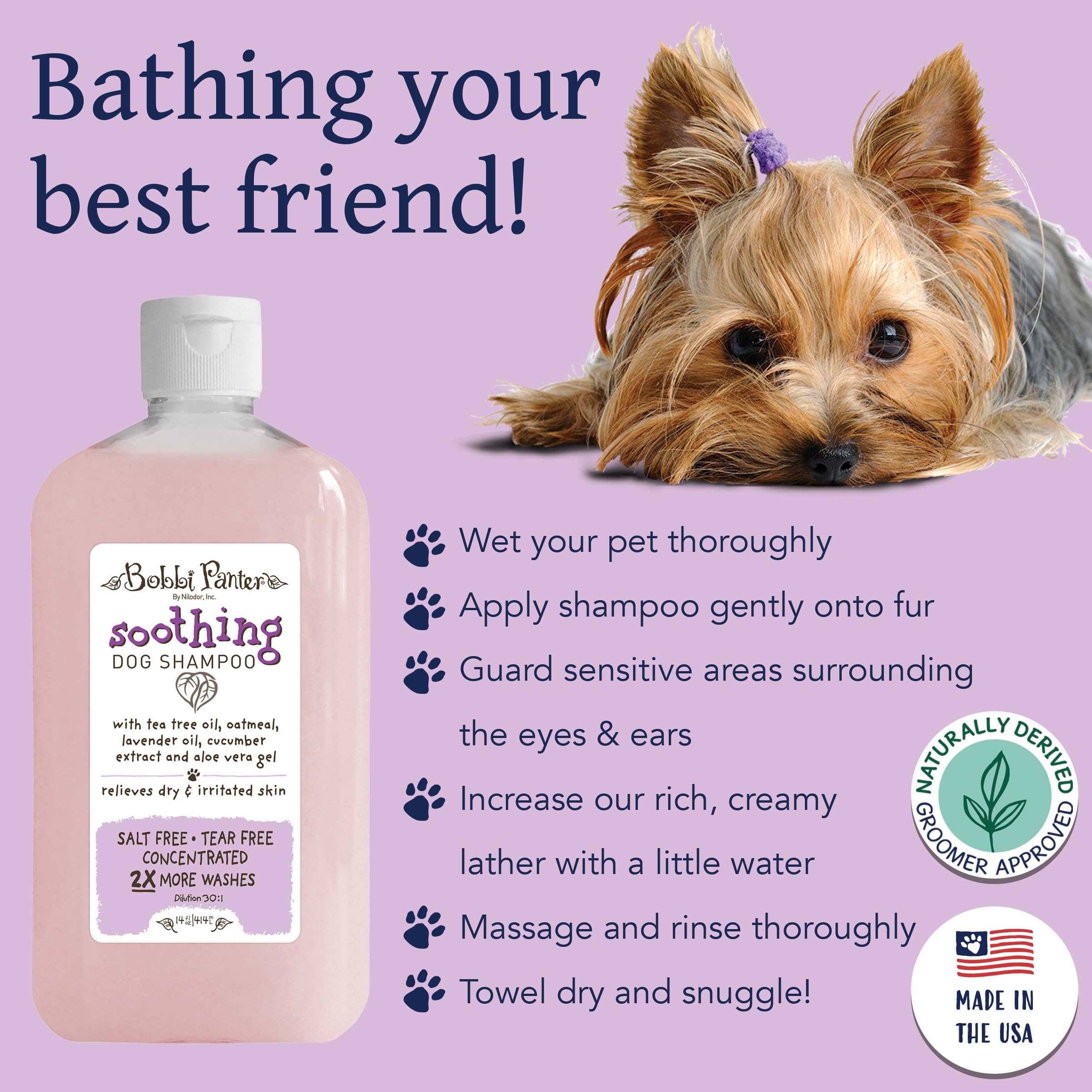 Bobbi Panter oatmeal protein coat care emphasizes nourishing shine