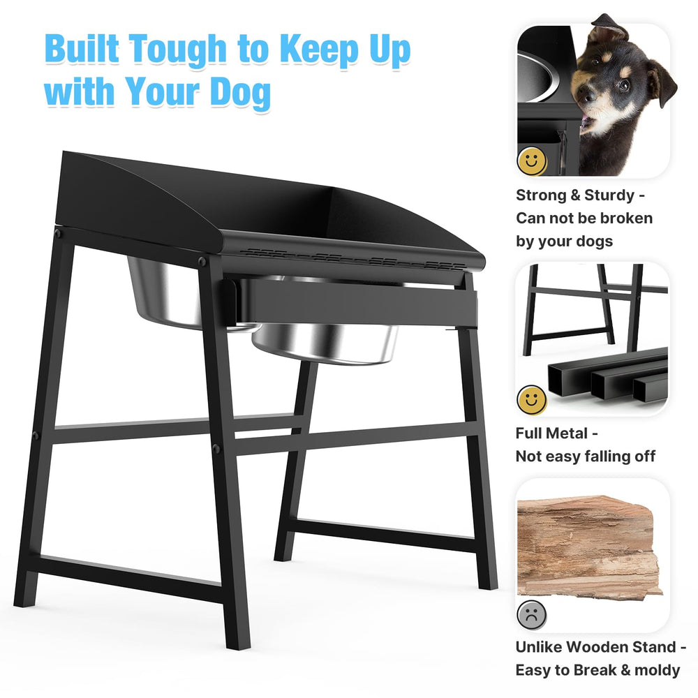 Bobbie & Laxi 15-inch height supports comfortable meals for large dogs