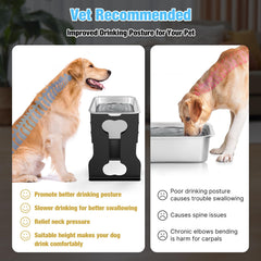 Bobbie & Laxi stainless-steel dog water bowl for hygienic, easy-clean drinking.