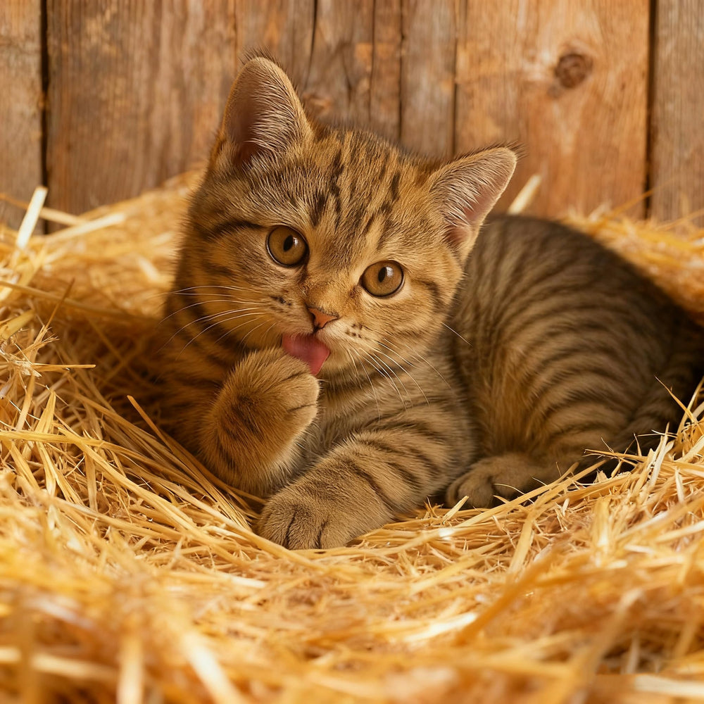 BobbleT bedding in a cat shelter illustrating warm, dry rest for outdoor cats.