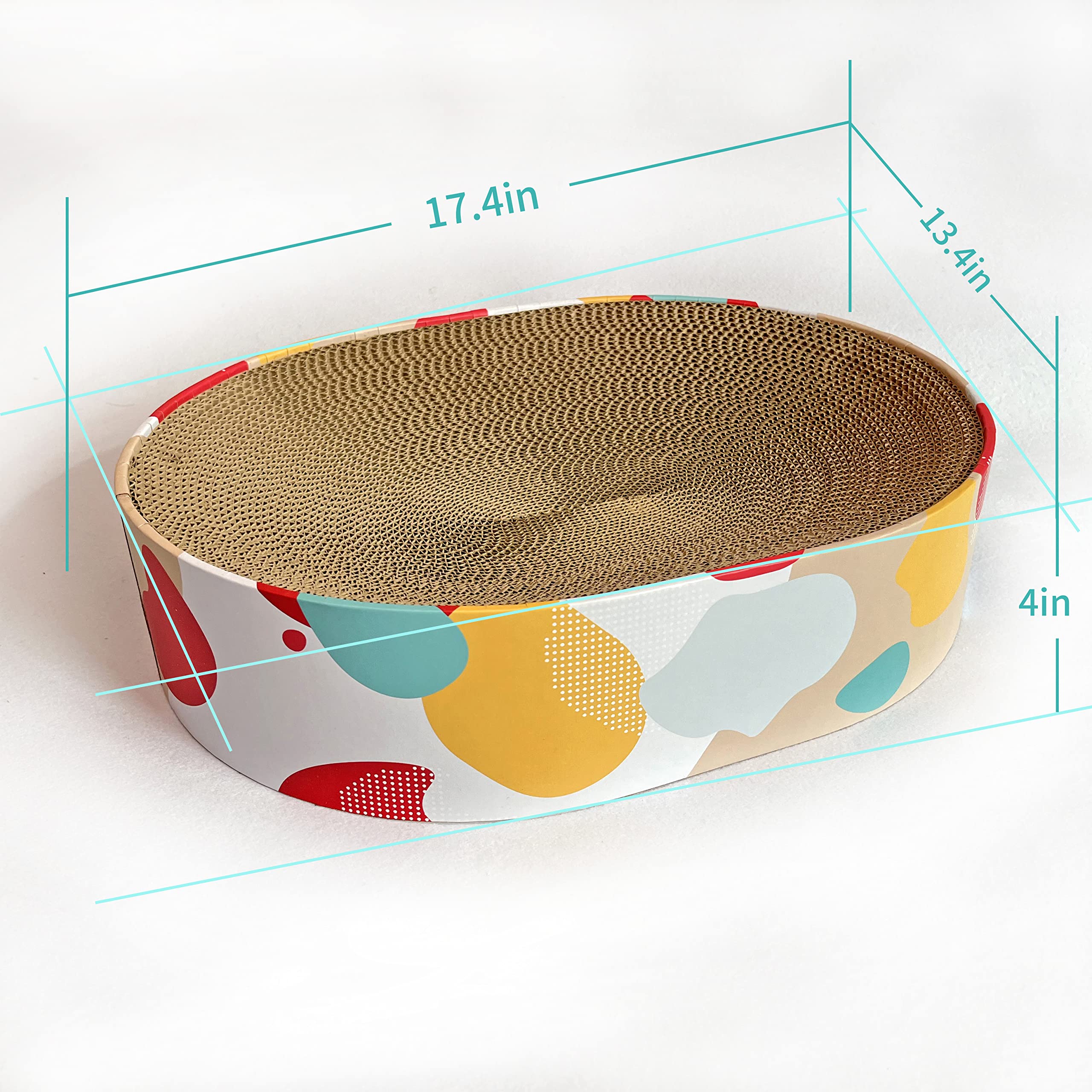 BobbyPet Cat Scratcher Lounge Bed big stable base prevents tipping during fun.