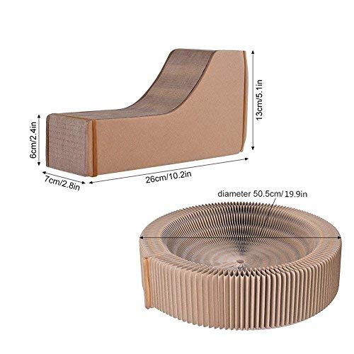 BobbyPet Cat Scratcher Lounge Bed up-to-25lb-capacity supports bigger cats