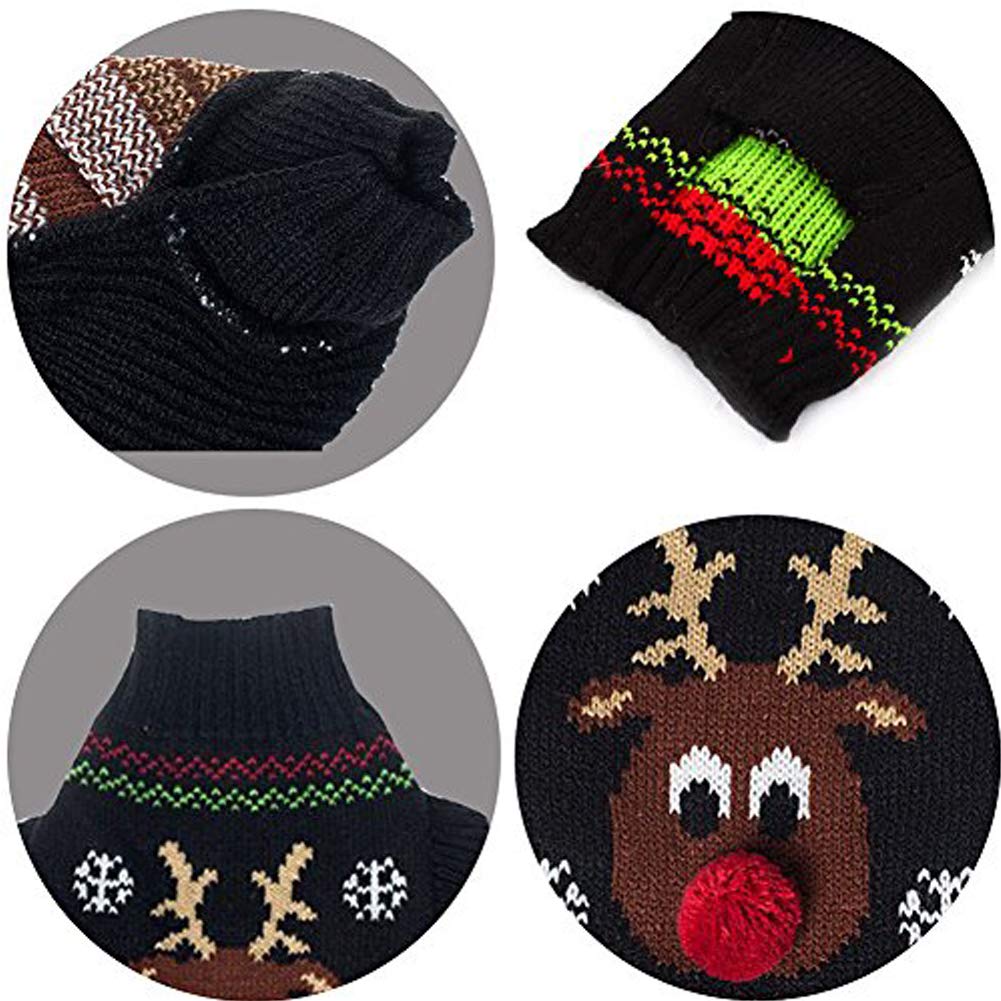 BOBIBI cat sweater festive design worn on a cat in a cozy home setting