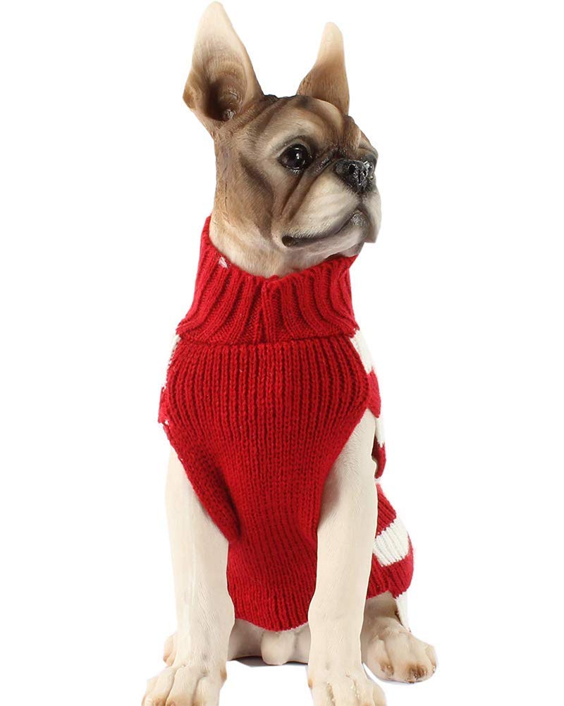 BOBIBI Dog Sweater Christmas back view highlights knit and holiday style.