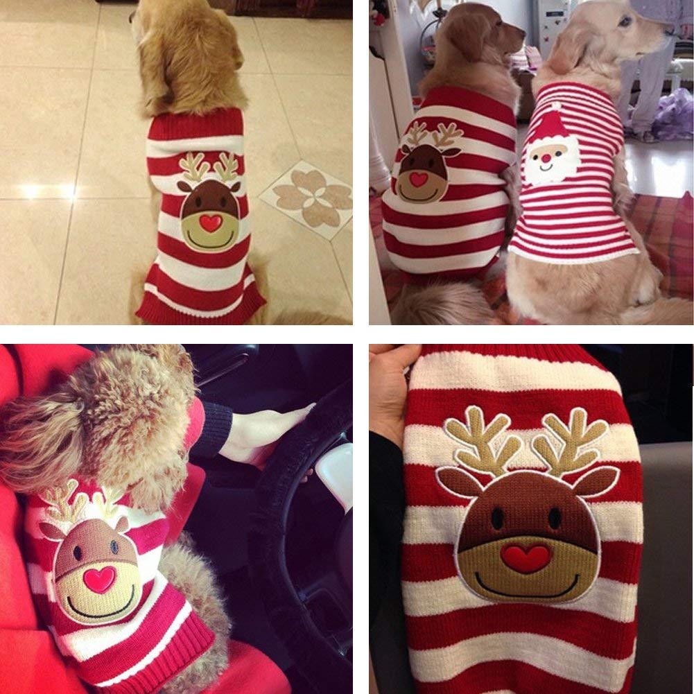 BOBIBI Dog Sweater size-chart view helps choose the right back length.