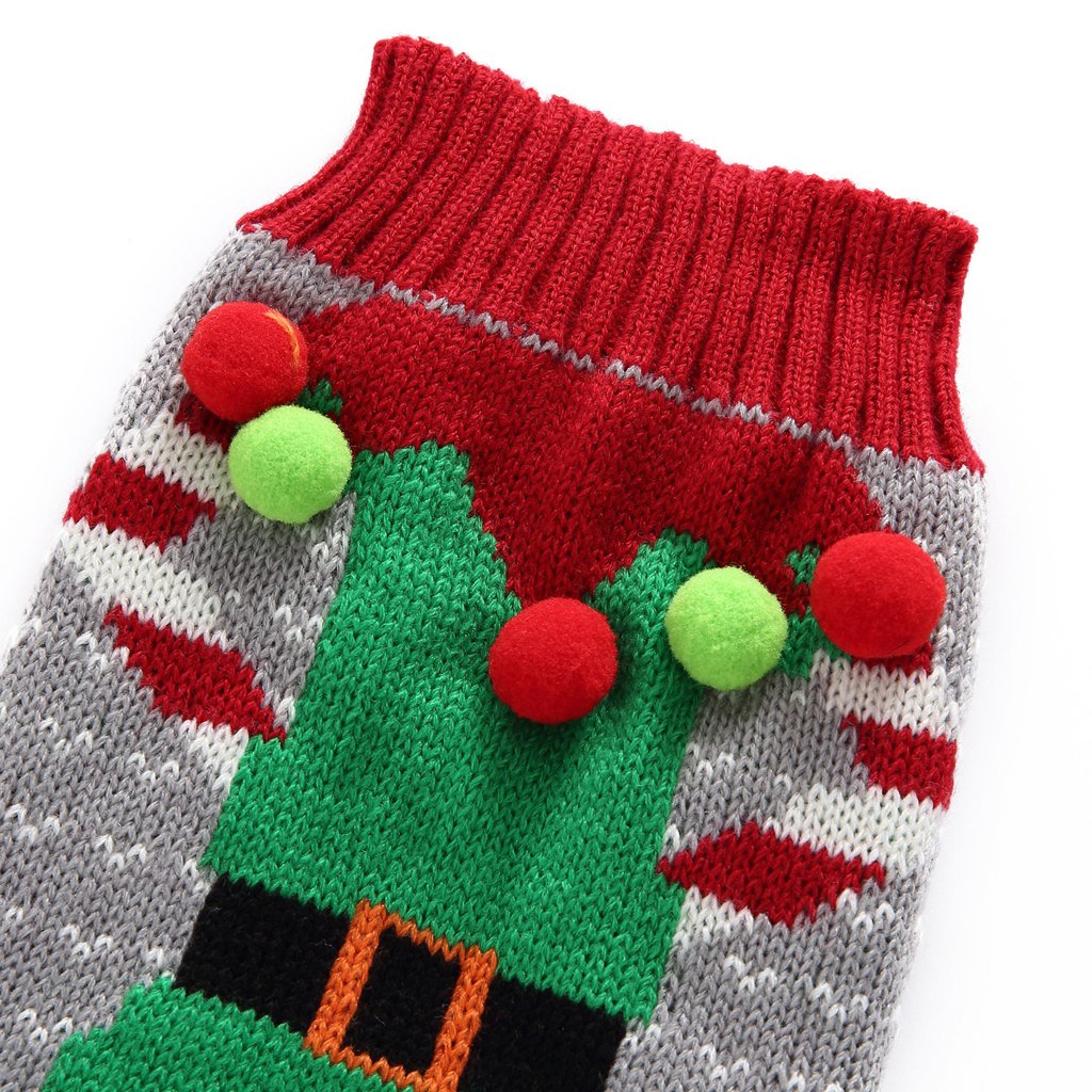 BOBIBI Ugly Christmas dog sweater size chart guide for perfect fit
