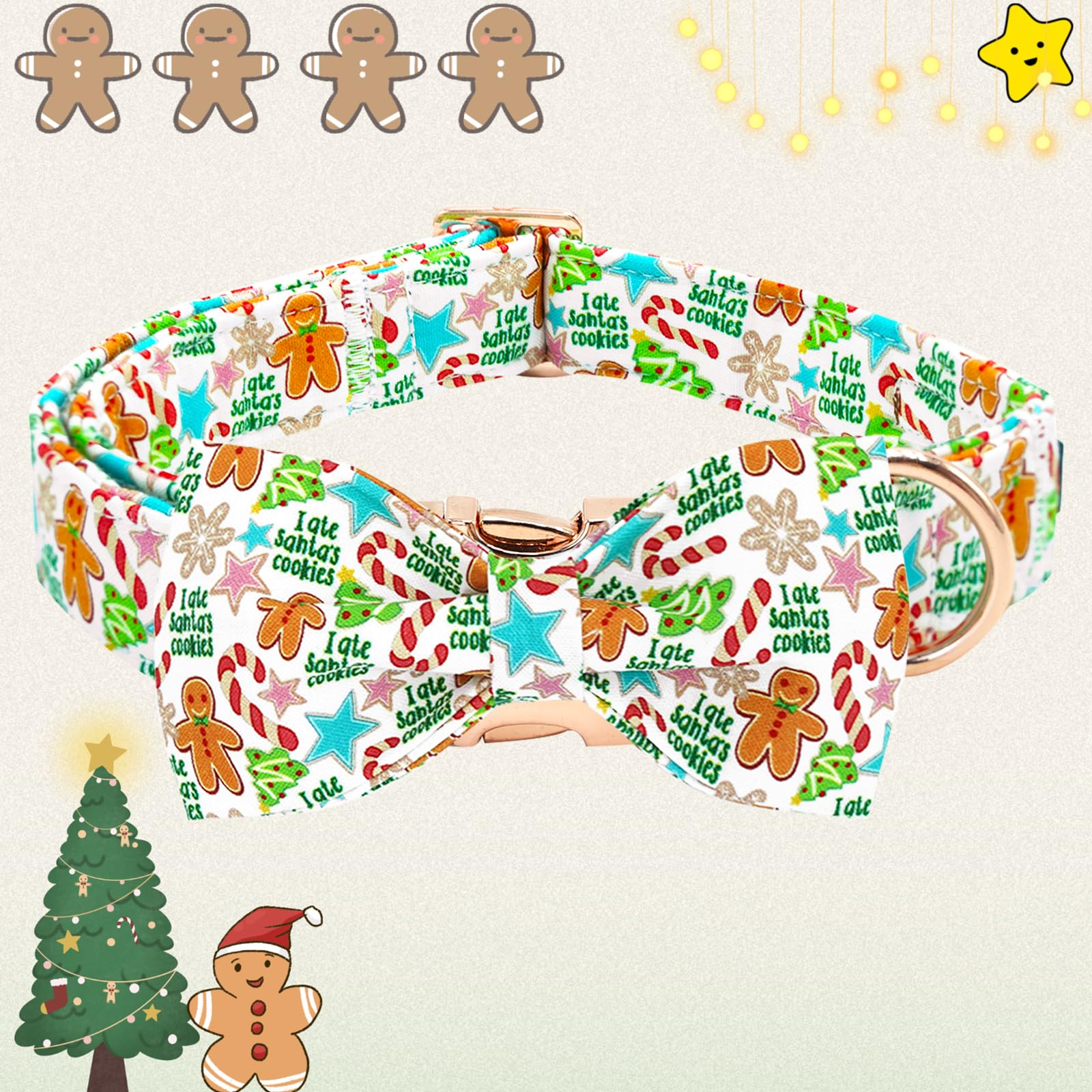 Bobo Rainbow Gingerbread Bowtie removable shows versatile styling and easy cleaning.