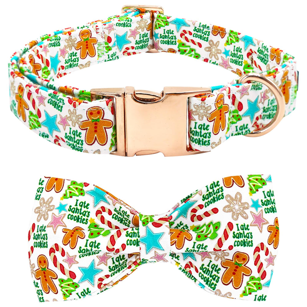Bobo Rainbow Gingerbread Collar front view for a festive, photo-ready Christmas look.