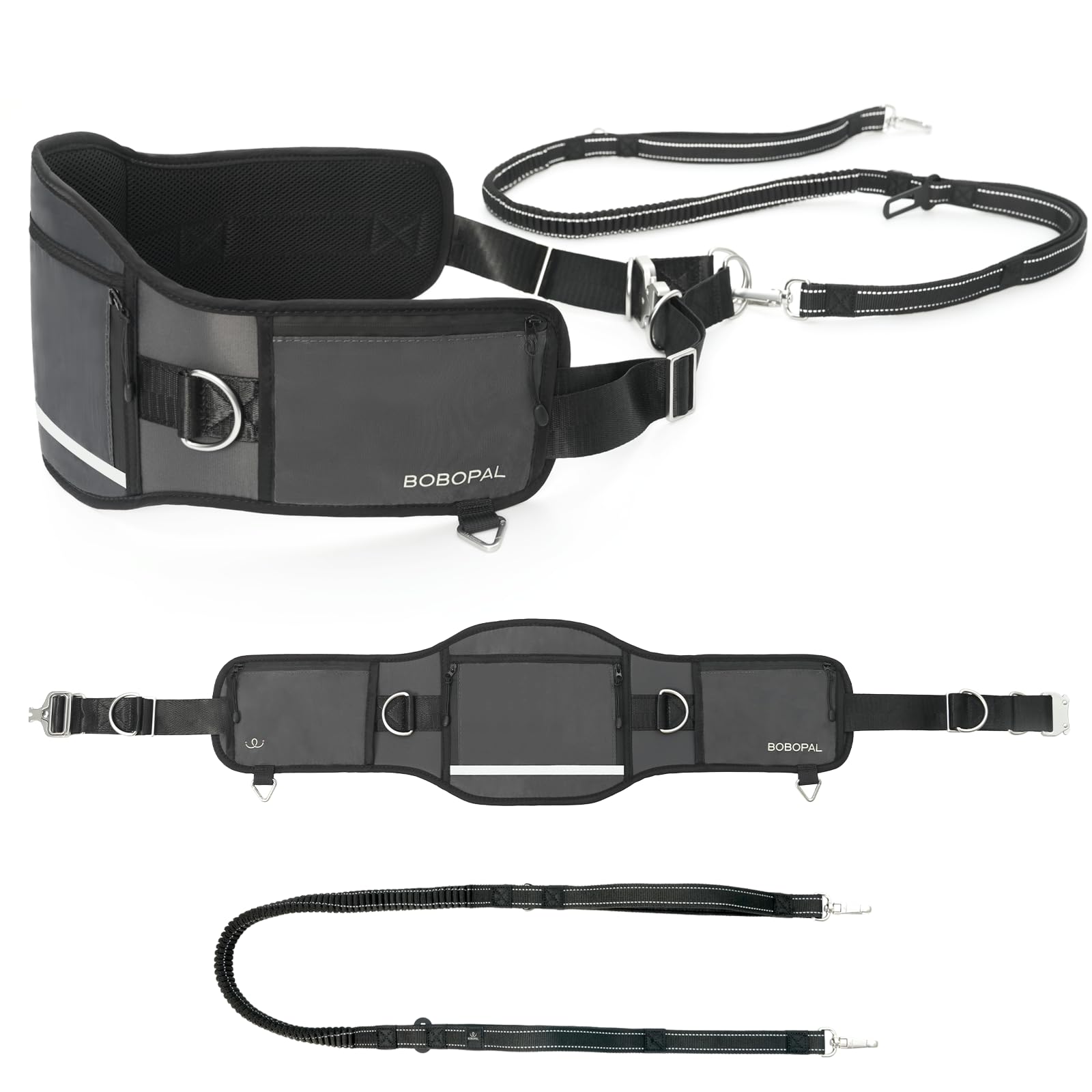 Bobopal hands-free leash waistbelt for comfortable daily walks.