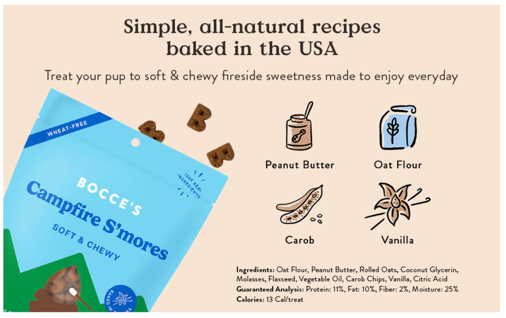 Bocce's Bakery Campfire S’mores treats are made in the USA in small batches.