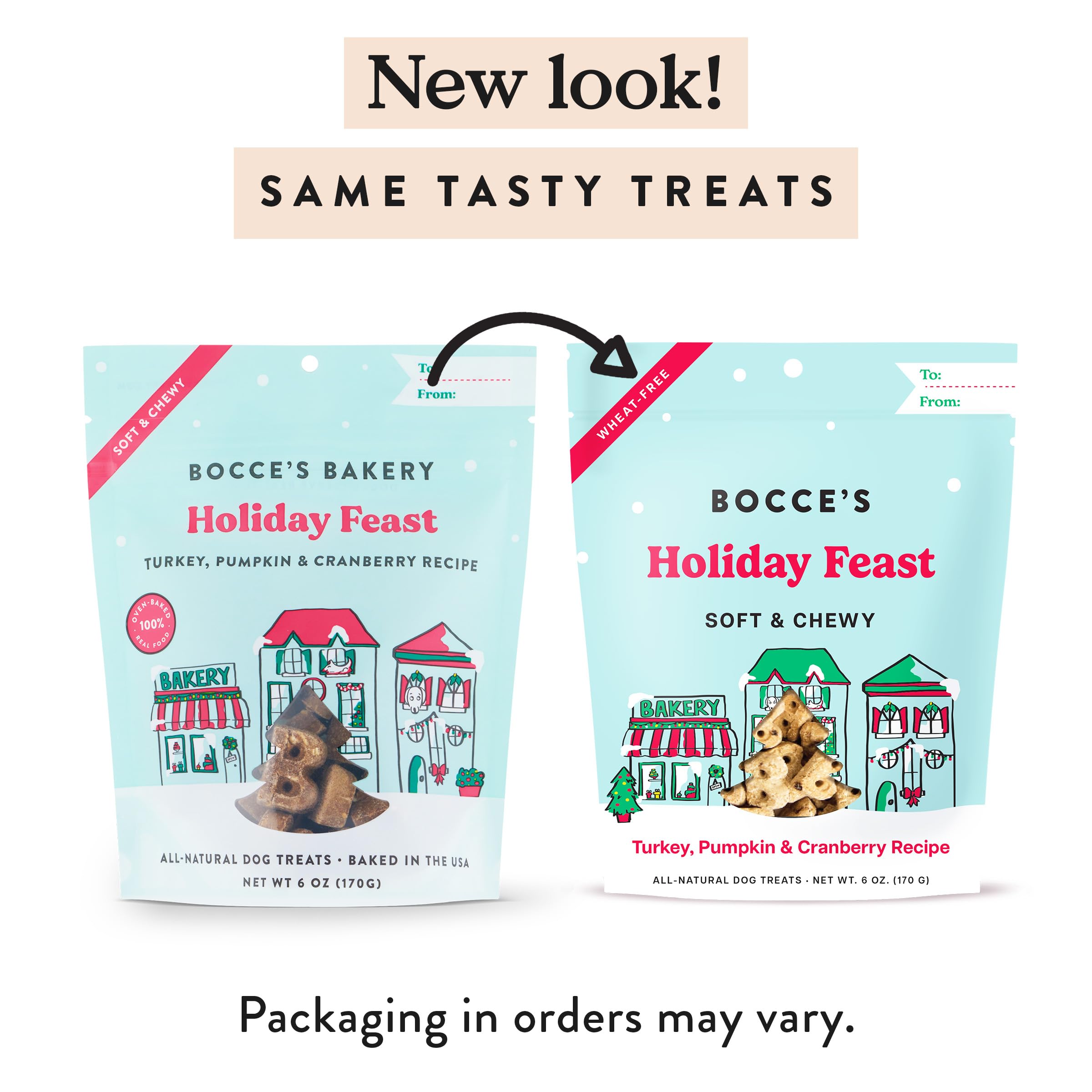 Bocce's Bakery Puppy-to-Senior Friendly Snack—soft and easy to chew.