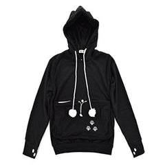 Bocianelli Pet Pouch Hoodie front view shows hands-free pet companionship