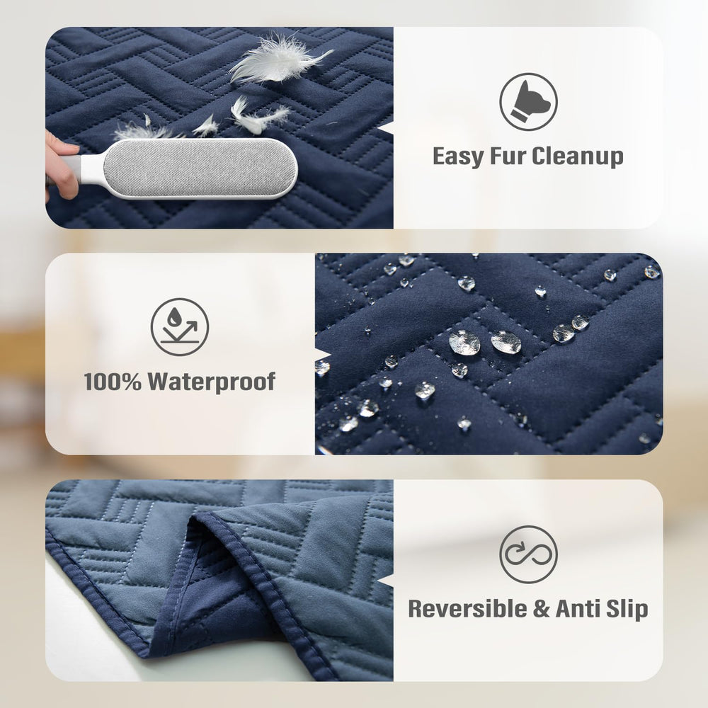 BOCTOPUG dog bed cover waterproof layer close-up highlights spill protection for pets