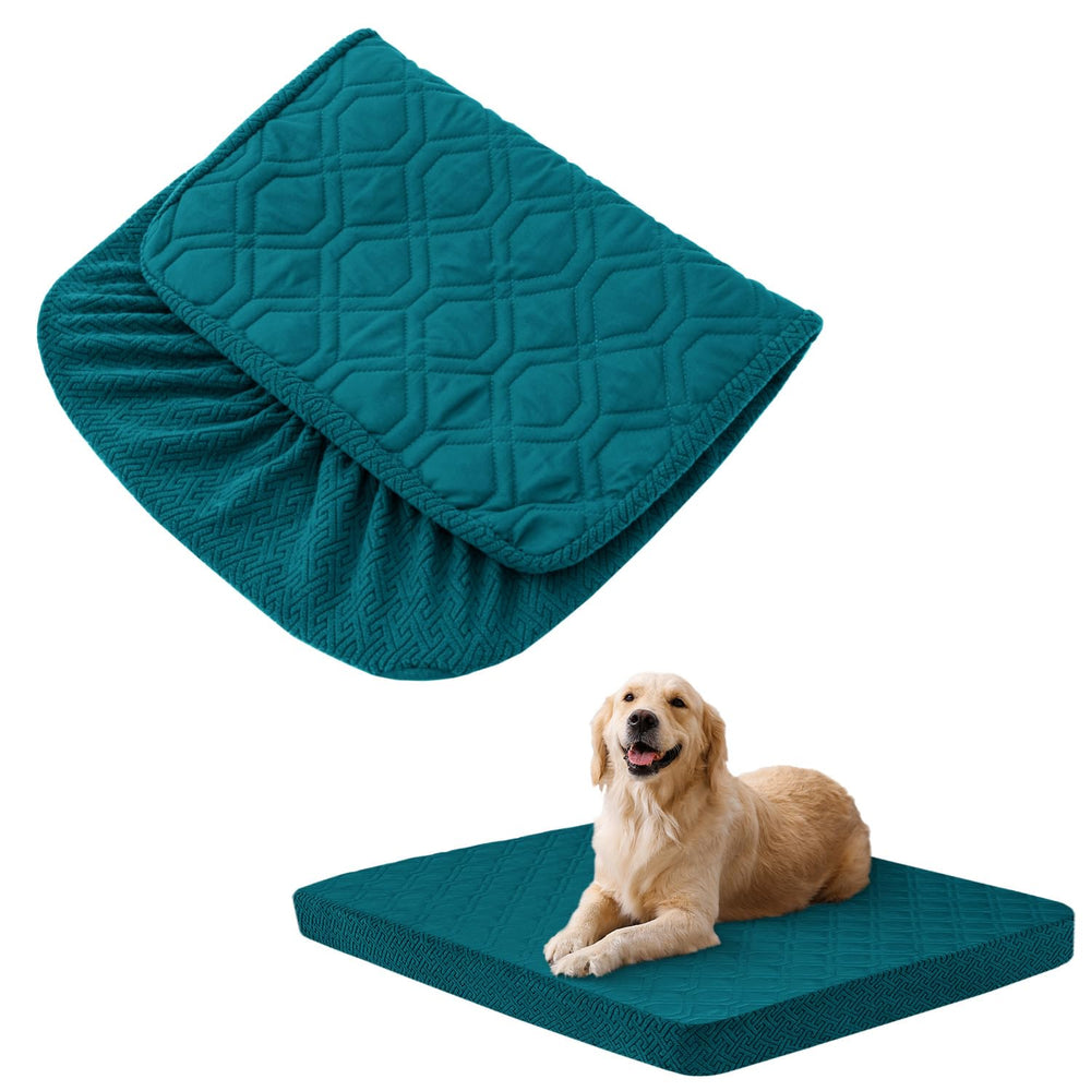 BOCTOPUG dog bed cover waterproof quilted exterior keeps bed dry.