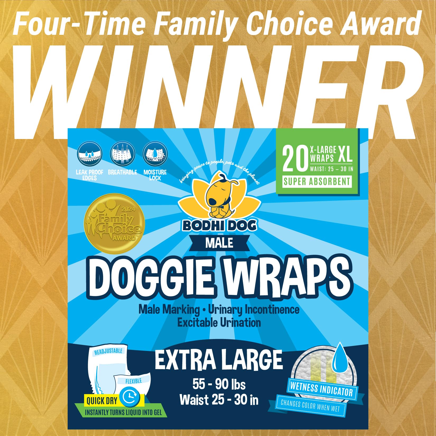 Bodhi Dog adjustable fit closeup velcro demonstrates snug flexible waist and repositionable fit