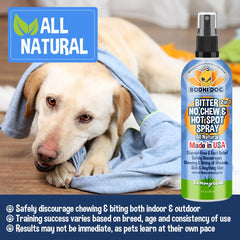 Bodhi Dog Bitter spray applied to a paw to deter chewing and protect wounds