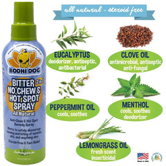Bodhi Dog Bitter 2-in-1 spray in use during training routines
