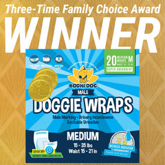 Bodhi Dog disposable male diapers medium adjustable-fit demonstrates comfortable, secure fit for active dogs.