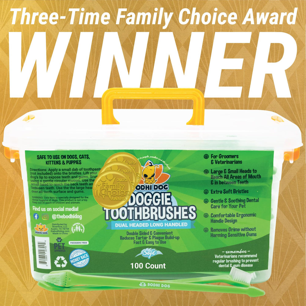 Bodhi Dog toothbrush bristles closeup highlights soft cleaning for pets.