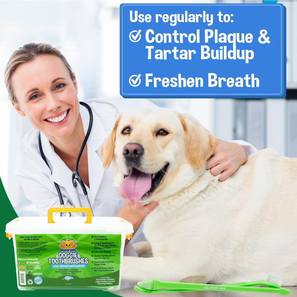 Bodhi Dog toothbrush size-flex supports brushing dogs and cats of all sizes.