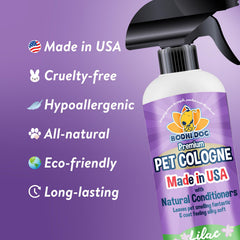 Bodhi Dog Lilac-coated fur close-up showing soft, conditioned shine.