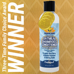 Bodhi Dog Oatmeal Shampoo label ingredients highlights natural plant-based care for sensitive skin.