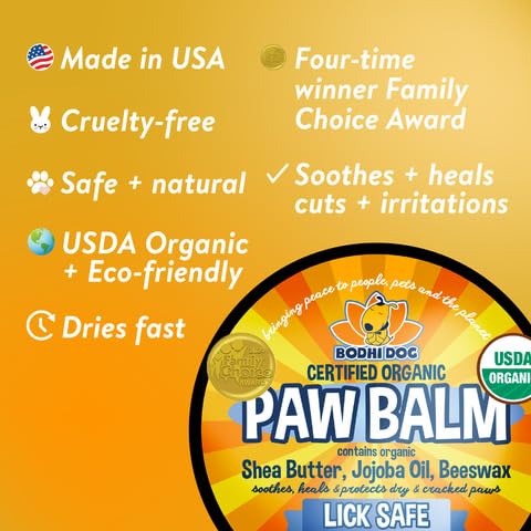 Bodhi Dog Paw Balm on paw pad during winter walk offers protection